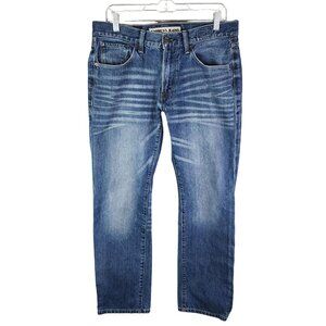 Mens Express Jeans Denim Blue Rocco Slim Fit Straight Leg 100% Cotton Size 32x32